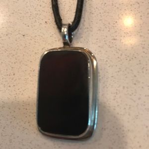 BARONI DESIGNS STERLING ONYX NECKLACE